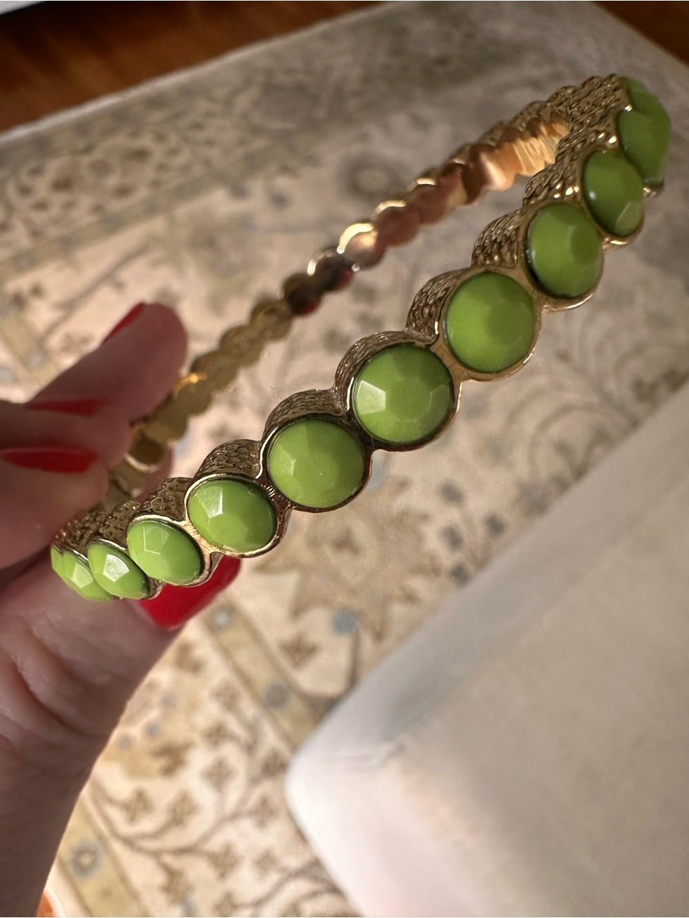 Lilly Pulitzer Lime Green Gold Bangle Bracelet